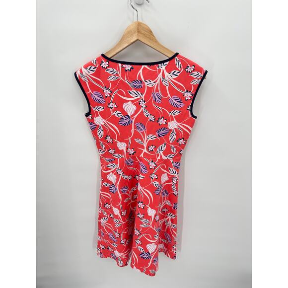 DRAPER JAMES Floral Ponte A-Line Dress Coral // XS - Picture 7 of 9